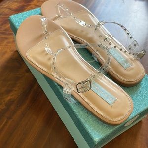 Betsy Johnson Rhinestone Sandals (SB-ROSA CLEAR SIZE 10) brand new